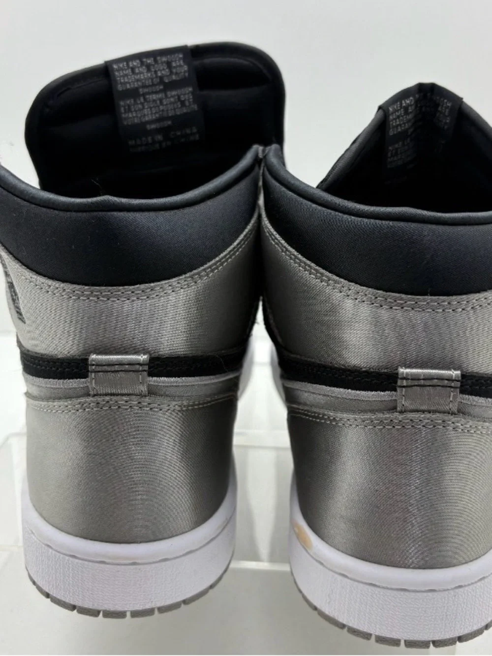 Jordan Kids Black and Silver High-Top Sneakers